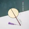 Abanico de Caligrafía con Espacio en Blanco para Escribir, Abanico Pintado a Mano por Ambos Lados, Estilo Hanfu, Estilo Antiguo, Abanico con Borla, Arte de Bambú