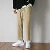 Pantalones de moda de estilo coreano de primavera y otoño para hombre, de pierna recta, holgados, de pierna ancha, combinables, casuales, de primavera y otoño, para hombre