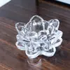 Suporte de Vela Flor de Lótus de Vidro Cristalino Simples Nórdico Confissão Romântica Presente de Casamento Decoração de Casa com Velas Ornamentos