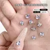 Decoraciones para Uñas Color Rojo Rosa con Brillantes Diamantes K9, Sin Base, Diamantes Apilados Hechos a Mano, Arte de Uñas de Caramelo Colorido