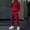 Nuevo Traje con Capucha de Color Sólido para Hombre Primavera y Otoño 2026 Ropa Deportiva Juvenil Europea y Americana Sudadera Multibolsillos Ropa de Trabajo