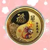 Conjunto Completo de Moedas Comemorativas Zodiacais Coloridas de Viagem para o Ano do Dragão 12 Medalhas Comemorativas Zodiacais para Atividades e Presentes
