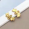 Colar Pulseira de Aço Inoxidável Dourado com Laço Moda Versátil Pingente Pingente Brincos DIY Acessórios de Joias Materiais