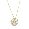 Collar sencillo y elegante de plata de ley S925 con circonitas brillantes, estilo noria, para mujer, con cadena de clavícula de alta calidad y combinable con todo.