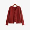 Cárdigan Casual de Punto Holgado de Manga Larga con Aberturas para Mujer Talla Plus 2026 Invierno Cárdigan de Punto Holgado para Mujer con Top de Cuello en V 22693