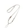 Corda Trançada Artesanal Misturada e Combinada, Design Claro e Simples, Cordão de Colar Trançado, Cordão com Pingente de Jade Hetian