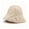 Chapéu de pescador estilo coreano para afinar o rosto para mulheres, versátil para primavera e outono, chapéu bucket para proteger do sol, cor sólida, moderno para o dia a dia, tendência