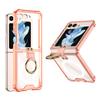 Aplicable a la carcasa del teléfono móvil Samsung Flip5, bolsa de aire transparente, anillo de carga inalámbrica, funda protectora plegable todo incluido para teléfono móvil Flip5
