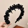 Diadema de lujo ligero sintiendo presión ambiente para el cabello diadema cara femenina accesorio para el cabello de lazo estilo retro Hong Kong pinza para el cabello tocado de alta gama