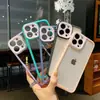 Nuevo Estuche de Comercio Exterior 17Pm de Agujeros Finos Bicolor Tres en Uno Adecuado para el Teléfono Apple 16, Cubierta Transparente de Acrílico de Color Contrastante 13