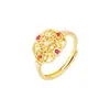 Anillo Exquisito Popular Estilo Palacio Floreciente Chapado en Plata Piedra Preciosa Perla Apertura Ajustable Venta Directa de Fábrica