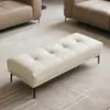 Banqueta de sofá minimalista italiana banqueta para trocar de sapato hall de entrada banqueta longa de couro banqueta de apoio ao lado da cama