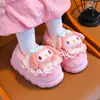 Novas pantufas de algodão infantis para outono e inverno, design fofo de desenho animado para meninos e meninas, pantufas de interior para bebês e crianças pequenas