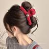 Pinza para el Cabello Grande de Peluche para Mujer 2025 Modelo Nuevo Pinza Tiburón de Gama Alta Estilo Coreano Sensación de Alto IQ Pinza Melard
