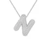 Collar Nuevo Estilo Europeo y Americano 2024 con Incrustaciones Collar de 26 Letras Burbuja Moda para Mujer Regalo de Cumpleaños Joyería