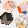 Novo Prato de Papel Hexagonal Colorido Hot Stamping Suprimentos para Festa de Aniversário Prato de Papel Diamante Descartável Spot Atacado