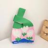 Bolso de mujer con diseño de panda de dibujos animados, bolso de punto a juego, bolso de muñeca, bolso de hombro, bolso de mano