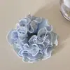 Scrunchie Plissado Off-White Doce Francês para Mulheres Acessório de Cabelo para Coque Completo de Alta Qualidade Elástico de Cabelo Estilo Preguiçoso para Mulheres
