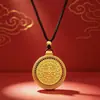 Collar con colgante de brújula de la fortuna estilo étnico para mujer, similar al que se vende en joyerías, nueva cadena para suéter de brújula vajra estilo chino