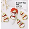 Atacado Novas Decorações de Liga para Nail Art de Natal Desenho Animado Papai Noel Sinos Rena Floco de Neve Strass Acessórios para Unhas