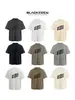 Camiseta de Manga Curta Blackeden com Flocagem Frente e Verso, Estampa Original Tendência Nacional Graffiti Americano para Homens e Mulheres, Tops de Casal Verão