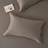Fronha de Algodão Escovado Espesso 100S para Hotel Cinco Estrelas 48cmx74cm Fronha de Cor Sólida Peça Única de Algodão Puro