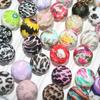 Cuentas de Silicona con Marca de Agua 19mm Cuentas de Silicona Cuentas de Leopardo Cuentas de Silicona por Transferencia de Agua Cuentas para Cadena de Chupete Accesorios