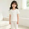 Camiseta de Verano 2026 para Niñas Estrellas de Colores Camisa Polo de Manga Corta con Estampado Completo de Corazón Top de Manga Corta para Niños Ropa de Casa