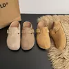 Zapatos Boken para Mujer Medio Abiertos 2026 Primavera Nuevos Suela Gruesa Estilo Universitario Retro Slip-On Persona Perezosa Exteriores Punta Cerrada Pantuflas