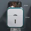 Porta Pañuelos Cuadrado Minimalista Moderno, Estante de Almacenamiento sin Taladro, Caja de Pañuelos Impermeable Montada en la Pared para Baño/Inodoro