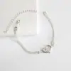 Cadena para el pie accesorios de playa para mujer, cadena simple con diamantes, tobillera con forma de corazón