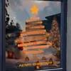 Decoraciones para Árbol de Navidad, Pegatinas para Ventana, Pegatinas Estáticas, Diseño de Escena, Puertas de Cristal de Cine, Ventanas, Pegatinas de Atmósfera Festiva