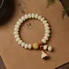 Novo Pulseira de Contas de Abaco Branco Leitoso Chinês, Pulseira de Sementes de Bodhi, Duplo Círculo, Contas de Oração de Mão, Passo a Passo, Lótus Desabrochando, Pulseira Wengwan, Ornamento Requintado