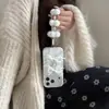 Diseño de lazo tridimensional de encaje, adecuado para funda de teléfono Apple 18 Pro Max, estilo cadena iPhone 17, diseño simple, para niñas