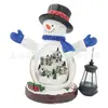 Decoração de Natal Lanterna de Natal Velho Boneco de Neve Ornamentos de Resina para Mesa Ornamentos Criativos