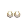 Aretes para Mujer, Gama Alta, Aretes Exquisitos y Elegantes, Diseño de Nicho de Lujo Ligero, Nuevos Aretes Franceses de Moda Circulares