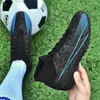 Zapatos de fútbol de cuero talla 47 al por mayor, zapatillas deportivas de caña alta para hombre talla 45, entrenamiento transfronterizo, zapatos de fútbol para niños con tacos largos talla 46, otros