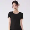 Conjunto Respirável para Yoga com Painéis de Tela, Shorts Esportivos de Secagem Rápida com Manga Curta e Bolsos, Conjunto Fitness para Pilates