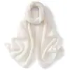 Bufanda de Cachemir 100% Puro Otoño Invierno para Mujer Color Sólido Versátil Casual Cálido Chal Protector de Cuello Hombro Calentador de Cuello Tejido
