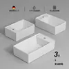 Lavatório Cerâmico de Borda Fina com Linha Guia de Água para Apartamentos Pequenos, Adequado para Banheiro Doméstico ou Varanda, Lavatório de Bancada Quadrado