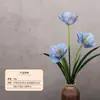 Lujo Ligero Tulipán Artificial Ramo de Flores Artificiales Decoración de Mesa de Sala de Estar Boda Hogar Mesa de Café Material de Flor Flor de Seda Decorativa