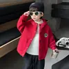 Jaqueta de Fleece Infantil 2025 Nova Inverno Crianças Plus Veludo Roupas de Inverno Bebê Meninos Engrossada Vermelha Roupa de Ano Novo