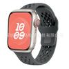 Adequado para Série 9/10/Ultra2 da Apple Pulseira de Silicone com Fivela Reversa de Malha Pulseira Esportiva Apple para iWatch