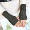 Guantes de Lana de Invierno para Mujer Estilo Coreano de Medio Dedo Tejido Retorcido Cálidos para Pareja Ciclismo y Uso del Teléfono Móvil Sin Dedos Fabricante Estilo Corto