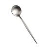 Cuchara de acero inoxidable W304 para helado, postre, café, condimentos, miel, cuchara mezcladora de mango largo, tenedor de fruta, logotipo imprimible