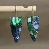 Aretes Naturales de Piedra Imperial Forma de Flecha para Mujer Exquisitos Elegantes Aretes para Mujer