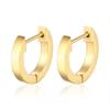 Aretes Sencillos de Acero Inoxidable con una Fila de Diamantes de 9 mm de Venta Caliente en Amazon Europeo y Americano, Oro de 18K, Moda, Versátiles, Venta al por Mayor
