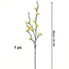 Flor de ciruelo de cera de simulación Rama de flor de durazno Flor de ciruelo de simulación Flor artificial Flor falsa Flor de plástico Flor preservada Adorno de decoración del hogar Flor