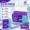 Grampos Bachang 23/10 de alta resistência 1000 peças/caixa, grampos espessados para encadernação de documentos de escritório, atacado de papelaria