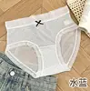 Calzones de Encaje con Puntos de Verano Ultra Delgados con Refuerzo de Algodón Puro, Sensación de Segunda Piel, Ajustados a la Cadera, con Moño, Bragas para Mujer